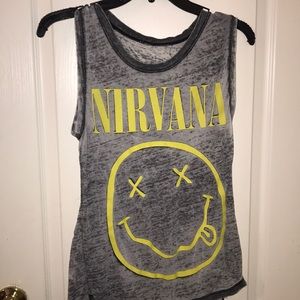 See through Nirvana tank top